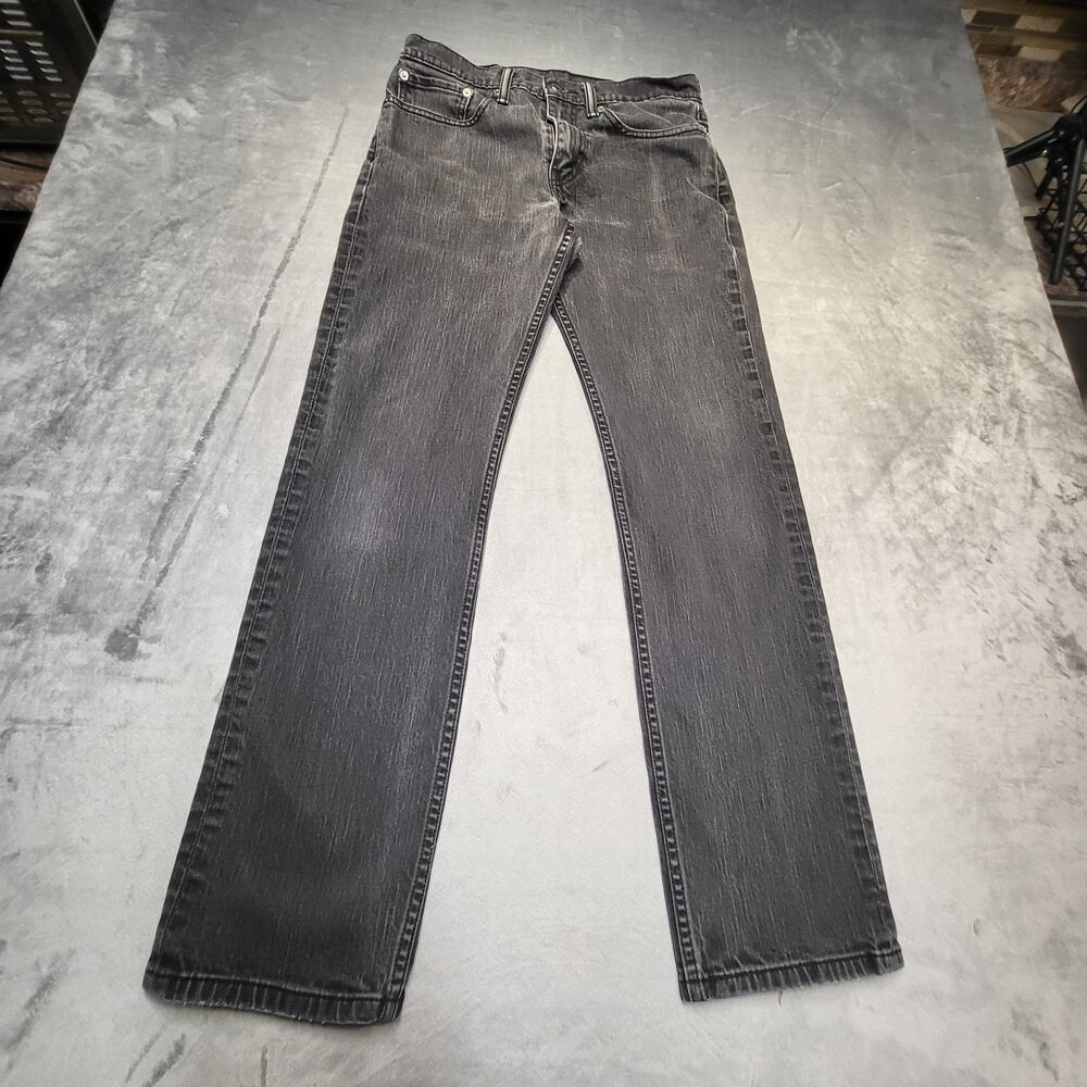 Levis 514 Jeans Mens 30x31 Black Straight Leg Stretch Denim Classic Fit Pants